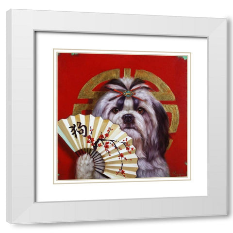 Eternal Companion White Modern Wood Framed Art Print with Double Matting by Heffernan, Lucia