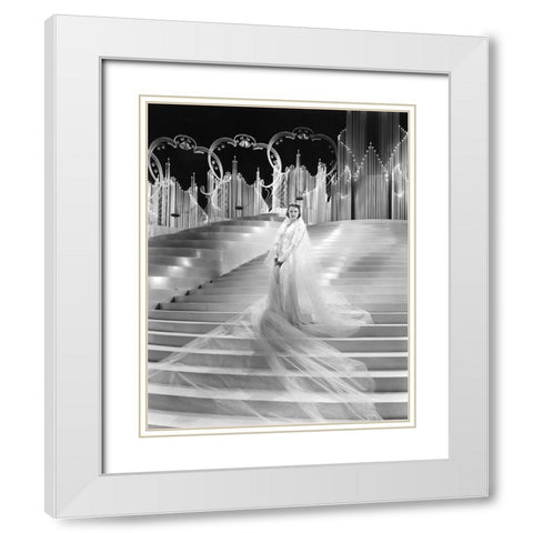 MGM 1937 Rosalie Starring Eleanor Powell White Modern Wood Framed Art Print with Double Matting by Unknown