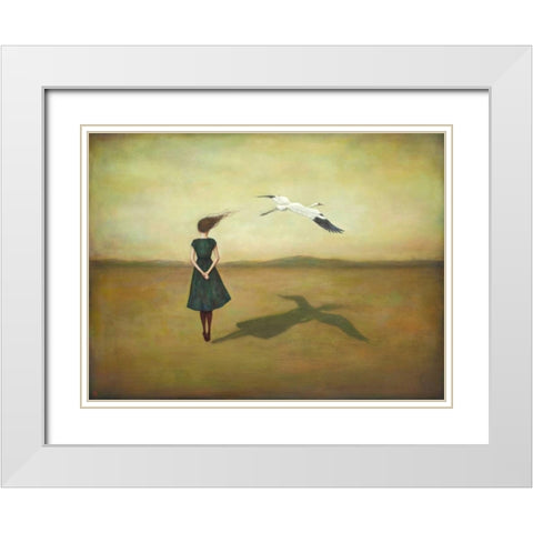 Eggscapism White Modern Wood Framed Art Print with Double Matting by Huynh, Duy