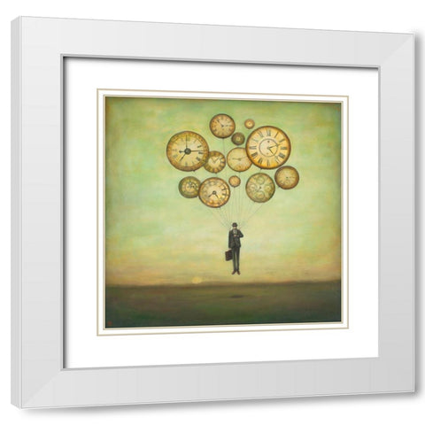 Waiting for Time to Fly White Modern Wood Framed Art Print with Double Matting by Huynh, Duy