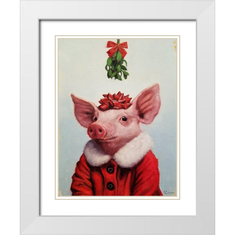 Anticipation White Modern Wood Framed Art Print with Double Matting by Heffernan, Lucia
