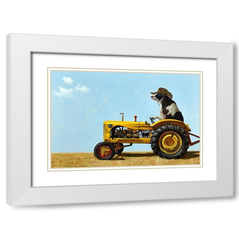 Uncommon Cowboy White Modern Wood Framed Art Print with Double Matting by Heffernan, Lucia