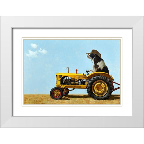 Uncommon Cowboy White Modern Wood Framed Art Print with Double Matting by Heffernan, Lucia