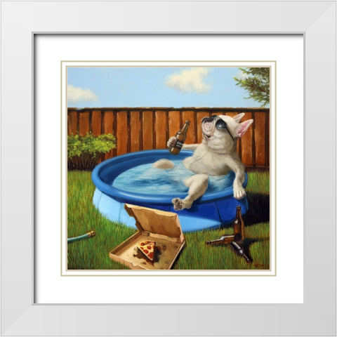 When Human Is Away White Modern Wood Framed Art Print with Double Matting by Heffernan, Lucia