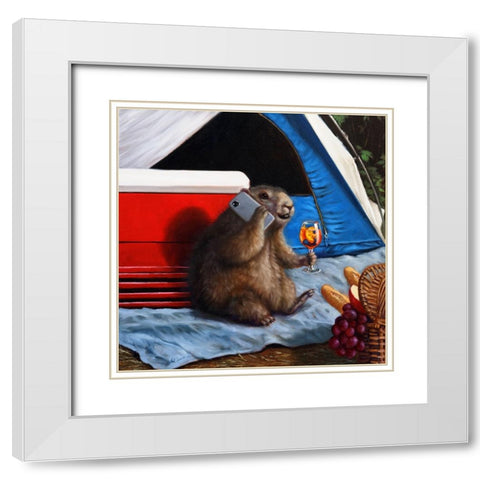When The Campers Are Away White Modern Wood Framed Art Print with Double Matting by Heffernan, Lucia