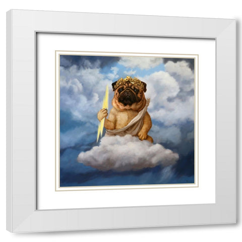 Zeuss Bitch White Modern Wood Framed Art Print with Double Matting by Heffernan, Lucia