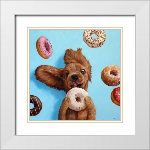 Happy Place White Modern Wood Framed Art Print with Double Matting by Heffernan, Lucia