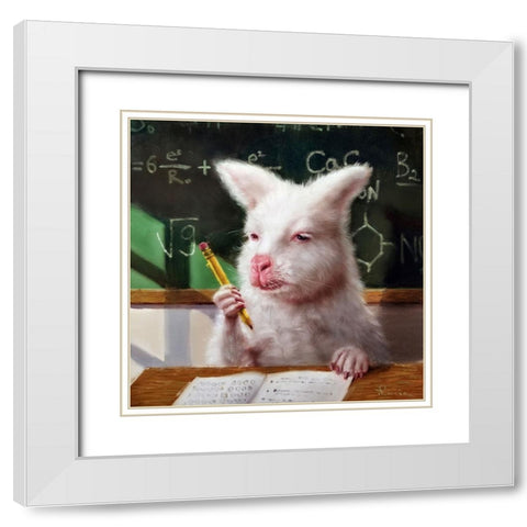 Zoned Out White Modern Wood Framed Art Print with Double Matting by Heffernan, Lucia