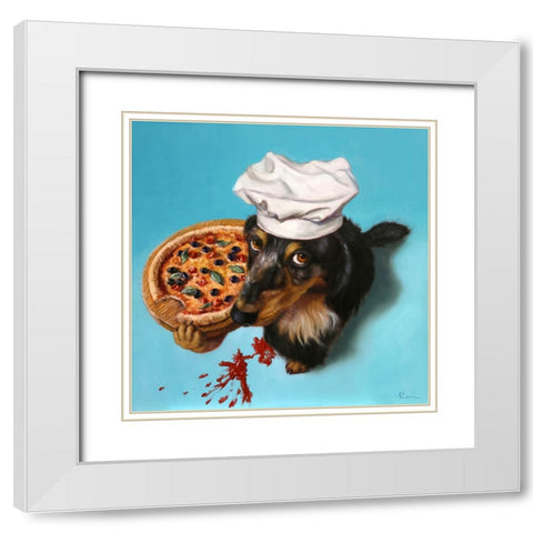 Il Piaziolo White Modern Wood Framed Art Print with Double Matting by Heffernan, Lucia