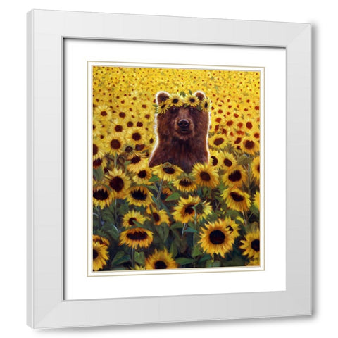 Delilah White Modern Wood Framed Art Print with Double Matting by Heffernan, Lucia