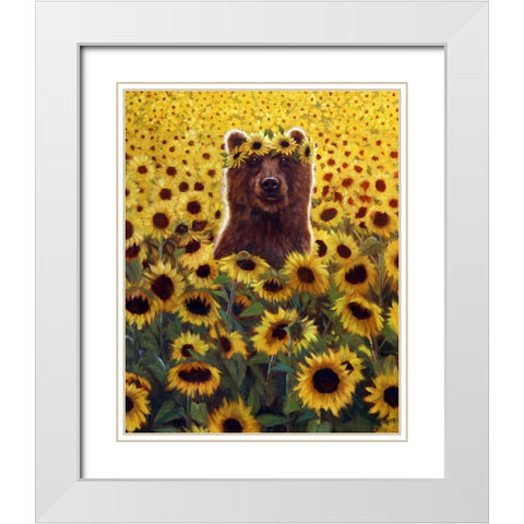 Delilah White Modern Wood Framed Art Print with Double Matting by Heffernan, Lucia