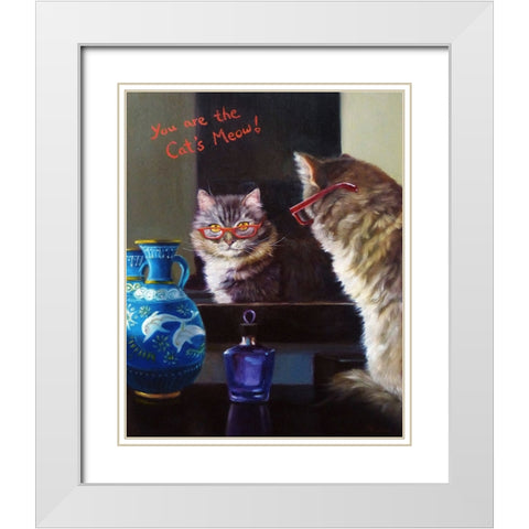 Affirmation 4 White Modern Wood Framed Art Print with Double Matting by Heffernan, Lucia