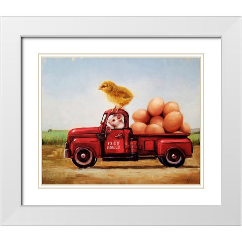 Special Delivery White Modern Wood Framed Art Print with Double Matting by Heffernan, Lucia