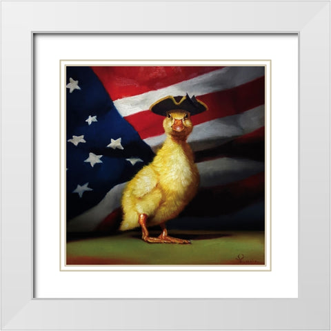 The Patriot White Modern Wood Framed Art Print with Double Matting by Heffernan, Lucia