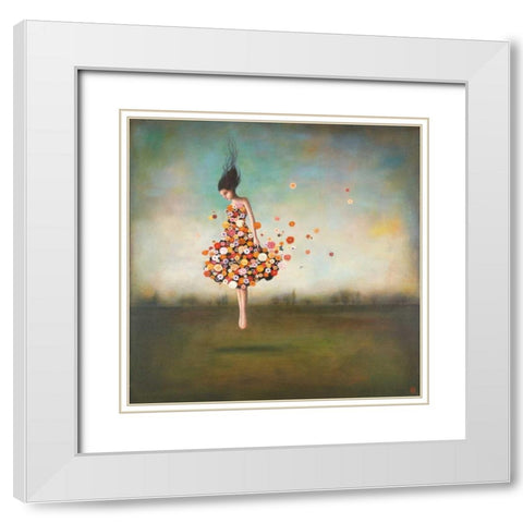 Boundlessness in Bloom White Modern Wood Framed Art Print with Double Matting by Huynh, Duy