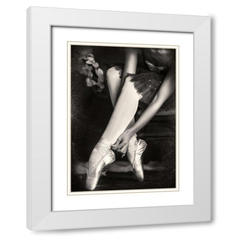 Art of Dance White Modern Wood Framed Art Print with Double Matting by PhotoINC Studio