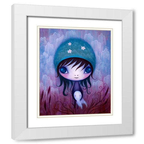 Big Furry Fuzzy Thing White Modern Wood Framed Art Print with Double Matting by Ketner, Jeremiah