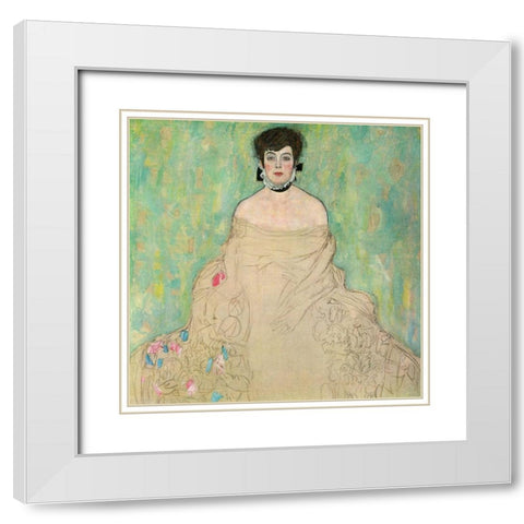 Portrait of Amalie Zuckerkandl, 1917-1918 White Modern Wood Framed Art Print with Double Matting by Klimt, Gustav