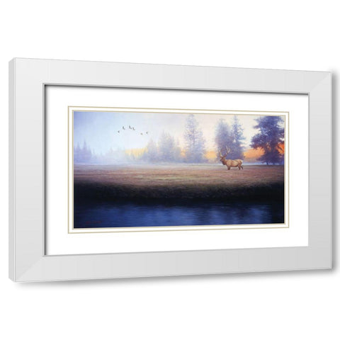 Morning Splendor White Modern Wood Framed Art Print with Double Matting by Manocchia, Adriano