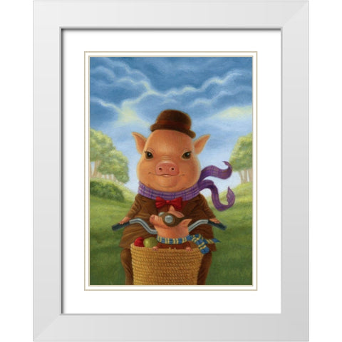 Cadwallader’s Fine Day Out White Modern Wood Framed Art Print with Double Matting by Matarazzo, Gina