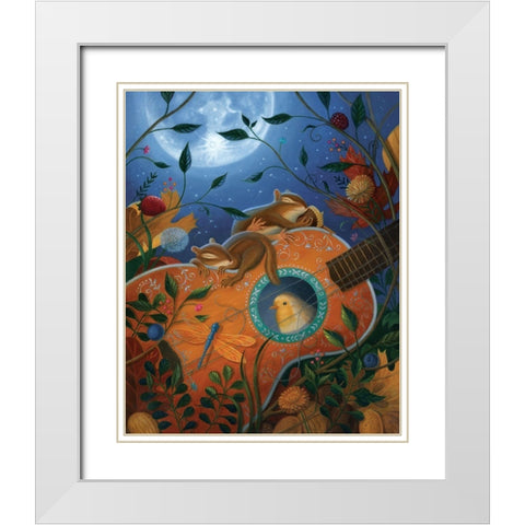 Dandelion Dreams White Modern Wood Framed Art Print with Double Matting by Matarazzo, Gina
