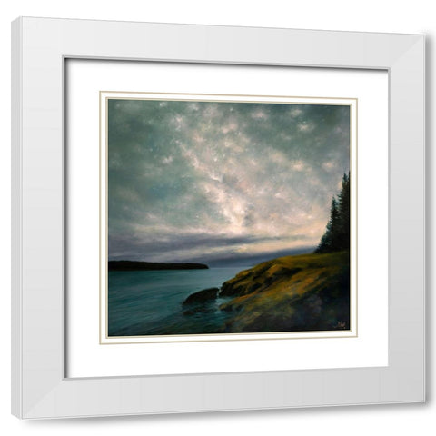 Celestial White Modern Wood Framed Art Print with Double Matting by Parent, Joanne