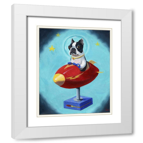 Boston Rocket White Modern Wood Framed Art Print with Double Matting by Rubenacker, Brian