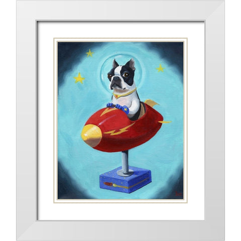 Boston Rocket White Modern Wood Framed Art Print with Double Matting by Rubenacker, Brian