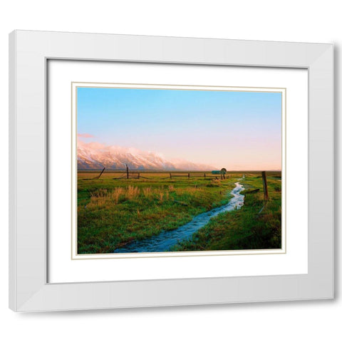Home On The Range White Modern Wood Framed Art Print with Double Matting by Rapson, Sol