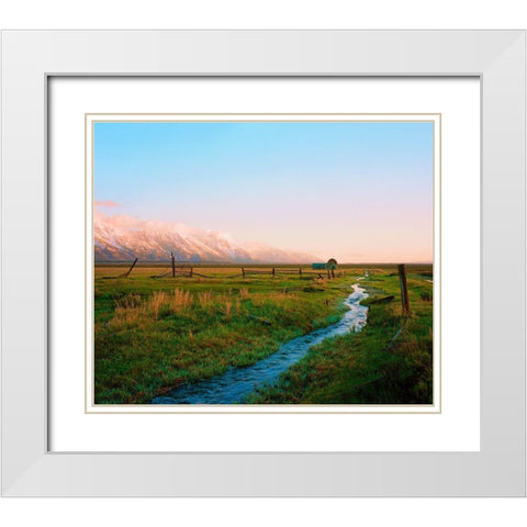 Home On The Range White Modern Wood Framed Art Print with Double Matting by Rapson, Sol