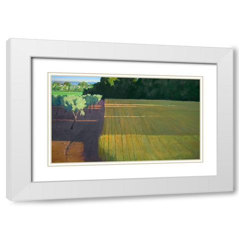 Last Light on Caromb White Modern Wood Framed Art Print with Double Matting by Roberts, Ian