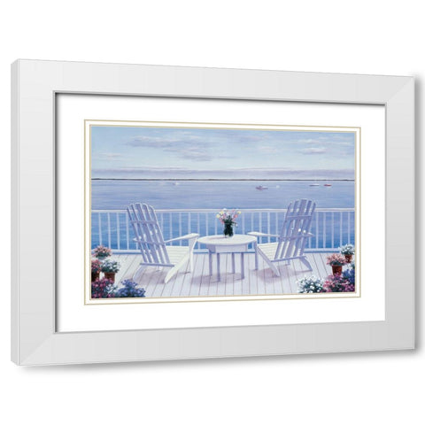 Lazy Afternoon White Modern Wood Framed Art Print with Double Matting by Romanello, Diane