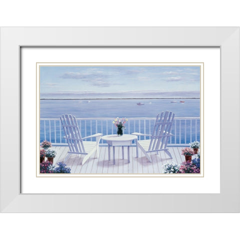 Lazy Afternoon White Modern Wood Framed Art Print with Double Matting by Romanello, Diane