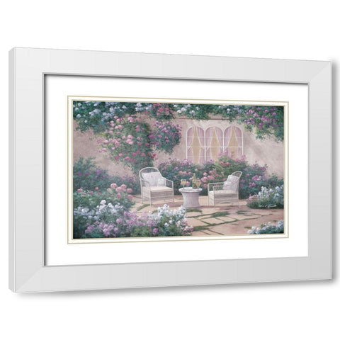 Wine and Wicker White Modern Wood Framed Art Print with Double Matting by Romanello, Diane