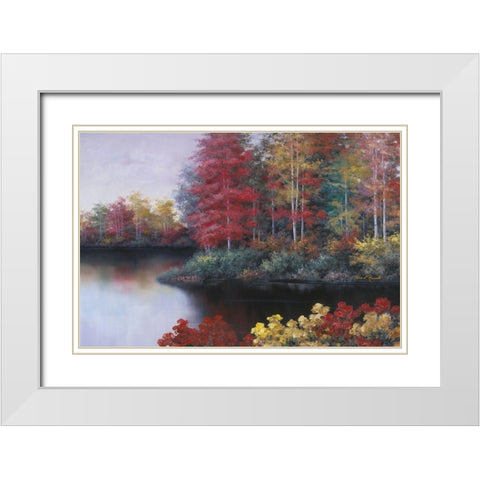 Changes White Modern Wood Framed Art Print with Double Matting by Romanello, Diane
