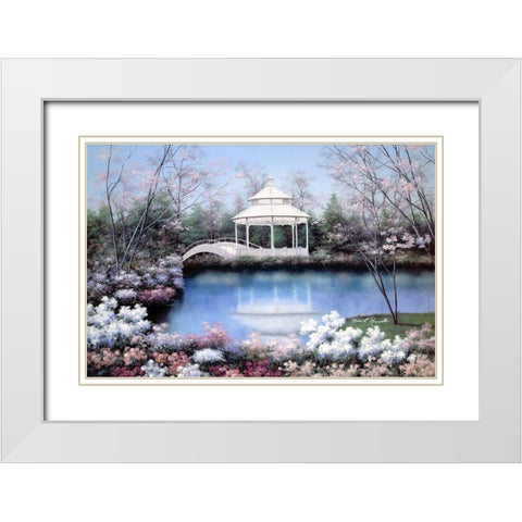 Now and Forever White Modern Wood Framed Art Print with Double Matting by Romanello, Diane