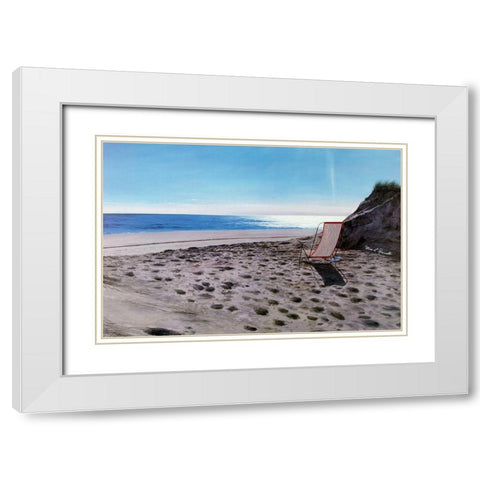Summer Place White Modern Wood Framed Art Print with Double Matting by Romanello, Diane