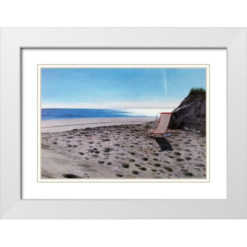 Summer Place White Modern Wood Framed Art Print with Double Matting by Romanello, Diane