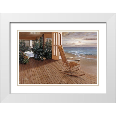 Memories White Modern Wood Framed Art Print with Double Matting by Romanello, Diane