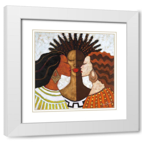 Every Woman White Modern Wood Framed Art Print with Double Matting by Stewart, Monica