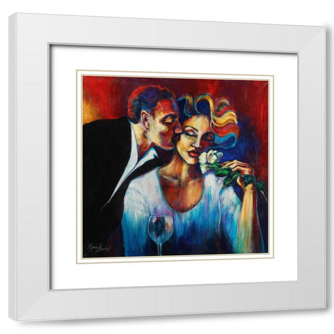 The Scent of Love White Modern Wood Framed Art Print with Double Matting by Stewart, Monica