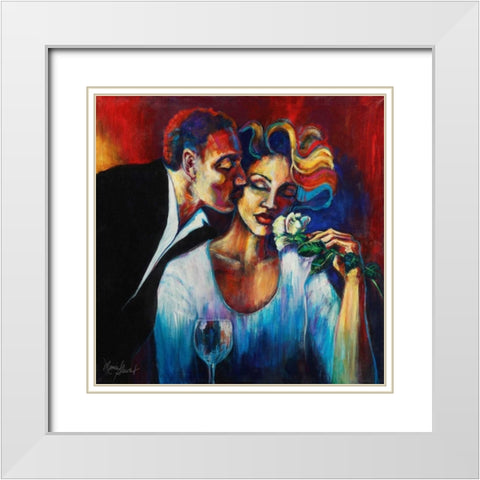 The Scent of Love White Modern Wood Framed Art Print with Double Matting by Stewart, Monica