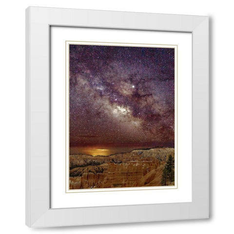 Milky Way over Bryce Canyon (portrait) White Modern Wood Framed Art Print with Double Matting by Severn, Shawn/Corinne