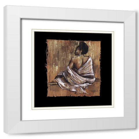 Soulful Grace III White Modern Wood Framed Art Print with Double Matting by Stewart, Monica
