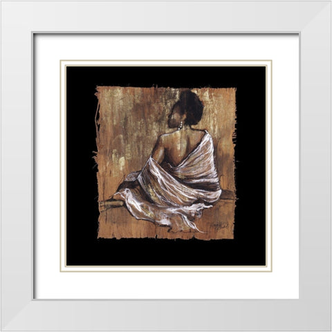 Soulful Grace III White Modern Wood Framed Art Print with Double Matting by Stewart, Monica