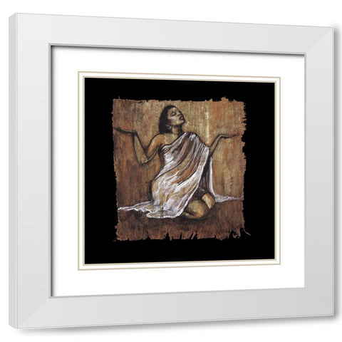 Soulful Grace IV White Modern Wood Framed Art Print with Double Matting by Stewart, Monica