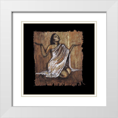 Soulful Grace IV White Modern Wood Framed Art Print with Double Matting by Stewart, Monica