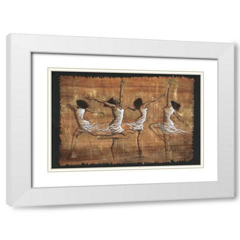 Rejoice! White Modern Wood Framed Art Print with Double Matting by Stewart, Monica