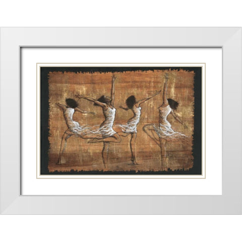 Rejoice! White Modern Wood Framed Art Print with Double Matting by Stewart, Monica
