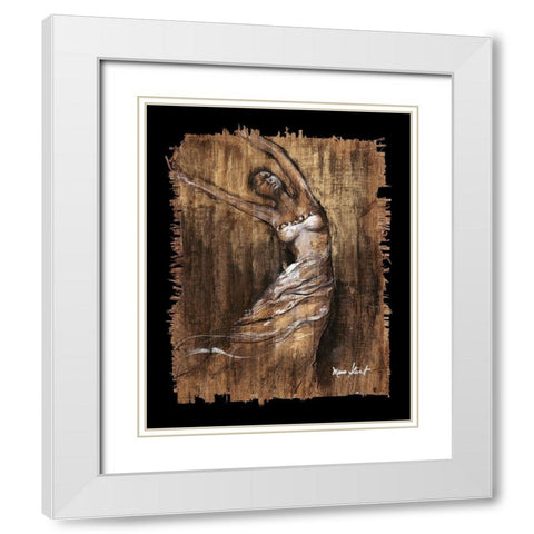 Graceful Motion II White Modern Wood Framed Art Print with Double Matting by Stewart, Monica